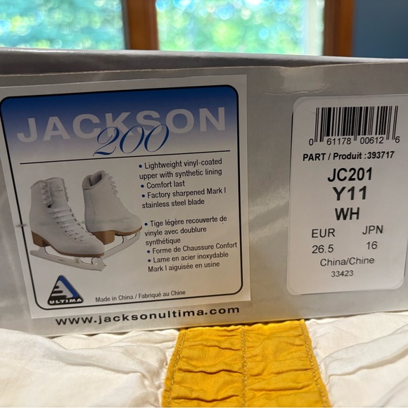 JACKSON 200 Girls’ White Skates with Pink Guards - Picture 7 of 11